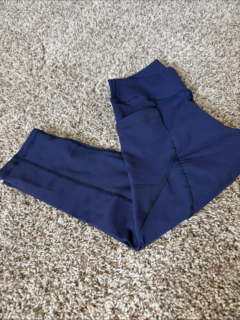 Navy Athletic Leggings - Clean Minimal Design